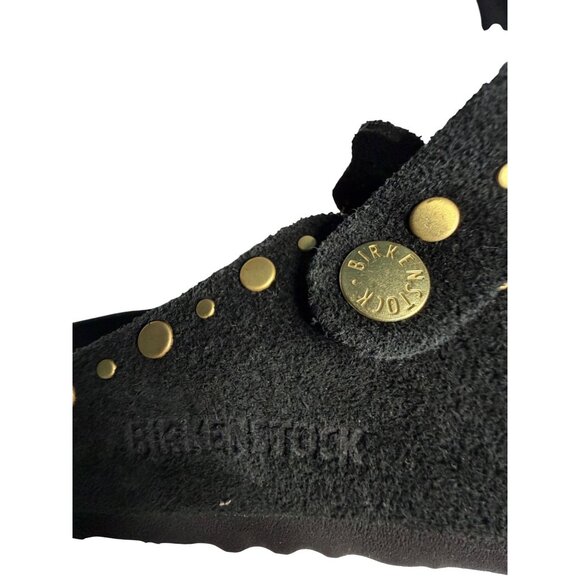 Birkenstock Boston Rivets Suede Leather Clog Black Size 37 EU New In Box - Picture 12 of 16